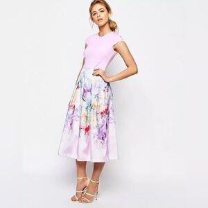 TED BAKER Sibylla Hanging Gardens MIDI Dress